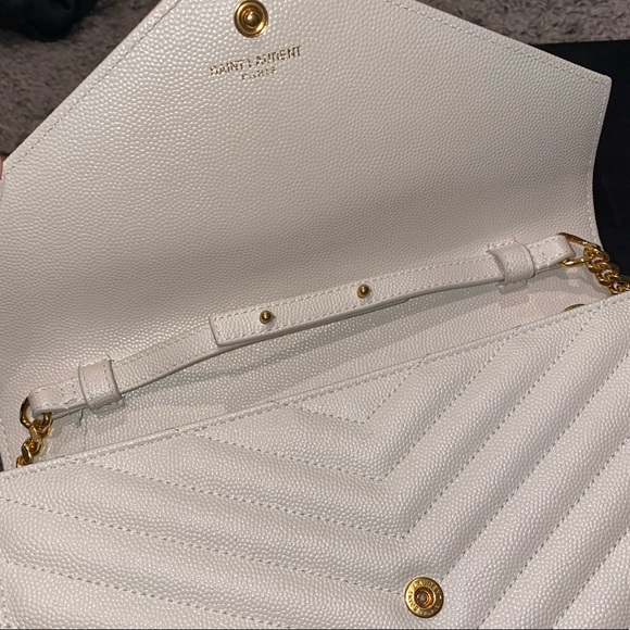 Saint Laurent Monogram chevron-quilted chain wallet - Picture 3 of 7